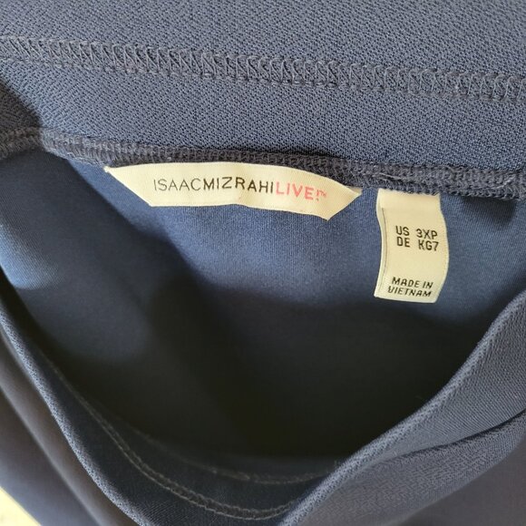 Isaac Mizrahi Live QVC Womens Skirt 3XP Mini Flare Blue Poly Blend BLU205E - Picture 6 of 9